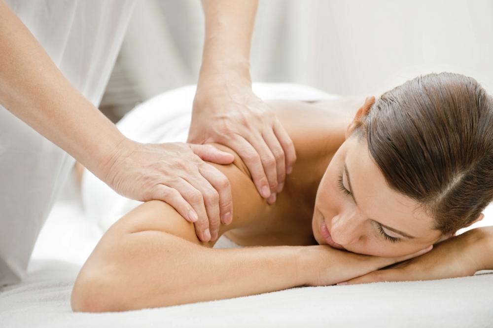 Patient at Balance Wellness Center receiving massage therapy 